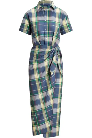 Ralph Lauren Vestido camisero con cuadros estampados