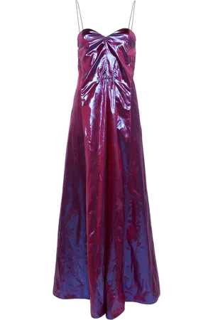 FORTE FORTE Vestido largo con acabado metalizado