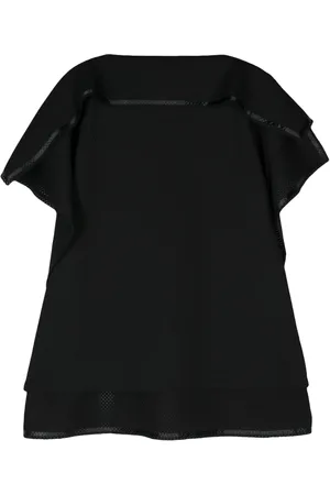 JUNYA WATANABE Top de malla con cuello plegado