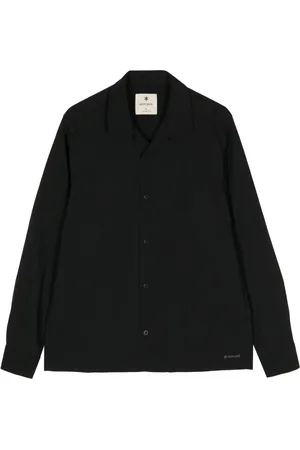 Snow Peak Camisa con cuello italiano y logo bordado