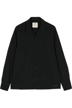 Snow Peak Camisa con cuello italiano y logo bordado