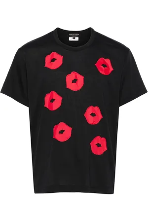 Comme des Garçons Playera con aplique de labios