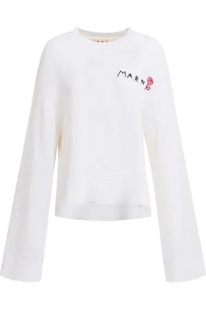 Marni Suéter de tejido flojo con logo bordado