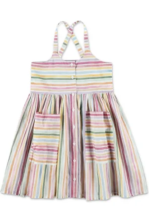 Stella McCartney Vestido acampanado con motivo de rayas