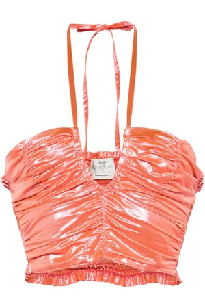 FORTE FORTE Top drapeado con cuello halter