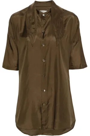 LEMAIRE Camisa de seda con detalle de mascada