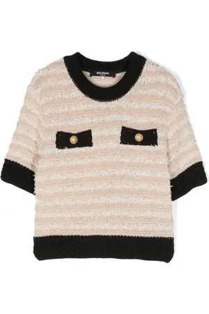 Balmain Top tejido con detalle de botones