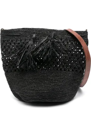 IBELIV Bolsa bucket de raffia Haingo
