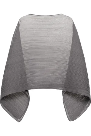PLEATS PLEASE ISSEY MIYAKE Top estilo capa con efecto plisado
