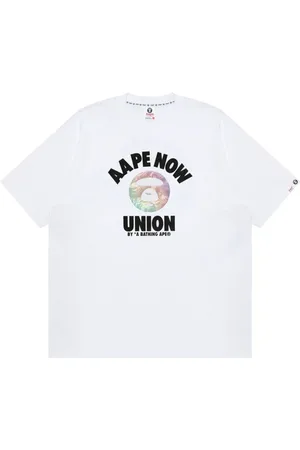 A Bathing Ape Playera con logo estampado