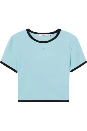 B+AB Top corto con detalles de cristal