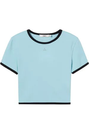 B+AB Top corto con detalles de cristal