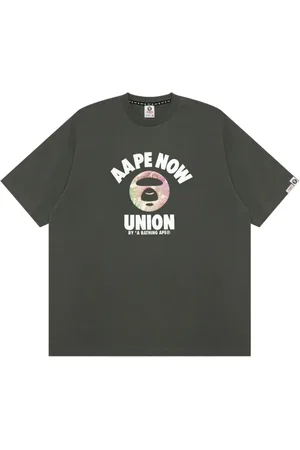 A Bathing Ape Playera con logo estampado
