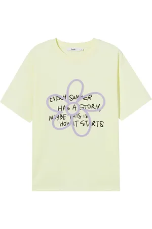 B+AB Playera con eslogan estampado