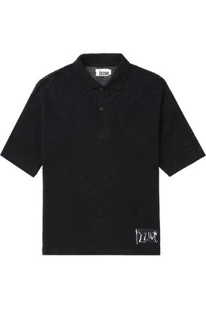 Izzue Playera tipo polo de tejido flojo