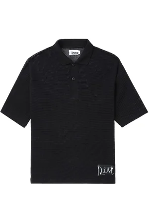 Izzue Playera tipo polo de tejido flojo