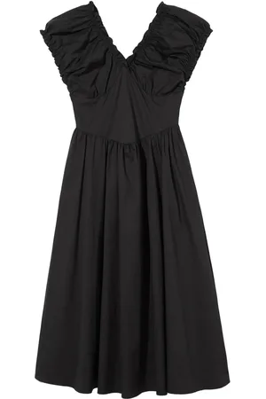 B+AB Vestido midi con cuello en V