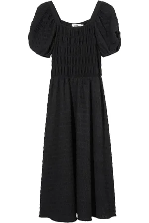 B+AB Vestido midi fruncido