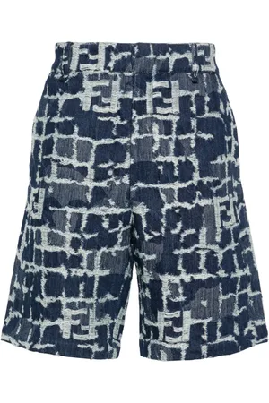Fendi Shorts de mezclilla con motivo FF