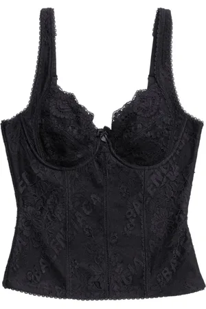 Balenciaga Top Allover Logo Lingerie