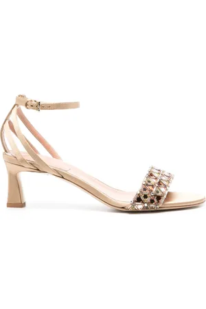 Alberta Ferretti Sandalias con paneles espejeados y tacón de 60mm