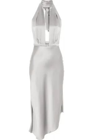 Elisabetta Franchi Vestido midi con diseño asimétrico