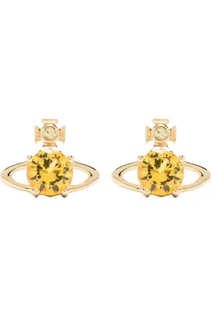 Vivienne Westwood Aretes Reina con placa Orb