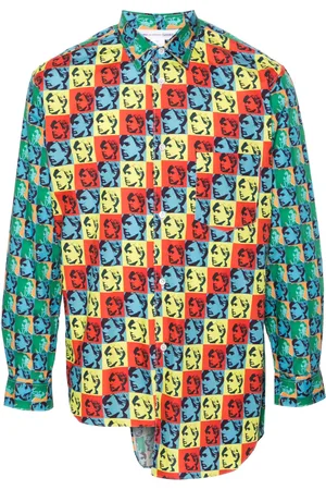 Comme des Garçons Camisa asimétrica con estampado Andy Warhol