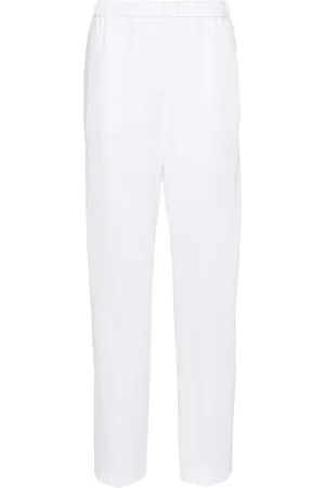 Fabiana Filippi Pantalones ajustados con ribete de chambray