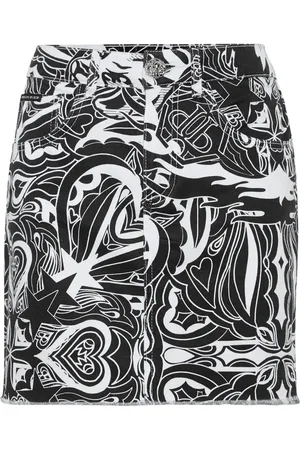 Philipp Plein Falda corta de mezclilla Tribal Circus