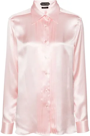 Tom Ford Camisa de seda con detalle de pliegues