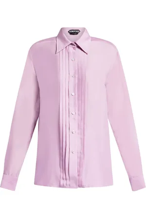 Tom Ford Camisa de seda con detalle plisado