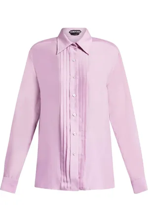 Tom Ford Camisa de seda con detalle plisado
