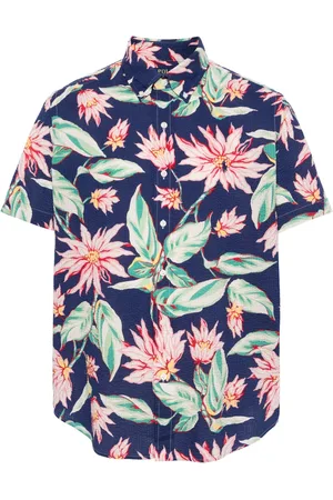 Ralph Lauren Camisa con tejido seersucker y estampado floral