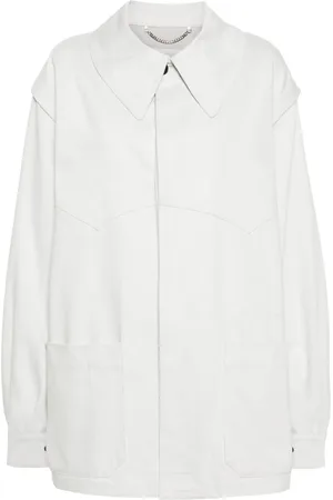 Maison Margiela Chamarra de mezclilla con cuello oversize