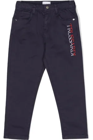 Trussardi Pantalones chinos con logo bordado