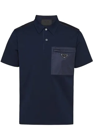 Prada Playera tipo polo con parche triangular