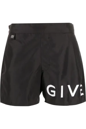 Givenchy Shorts de playa elásticos con logo estampado