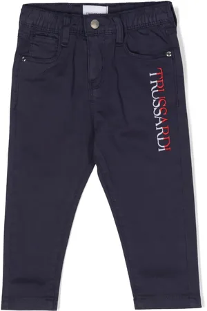 Trussardi Pantalones chinos con logo bordado