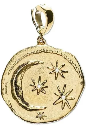 Azlee Dije Cosmic pequeño en oro amarillo de 18kt con diamantes