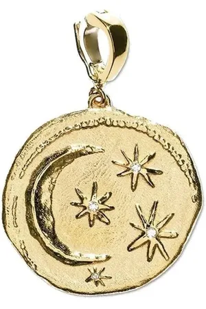 Azlee Dije Cosmic pequeño en oro amarillo de 18kt con diamantes