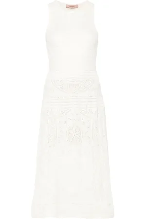 Twin-Set Falda midi con diseño tejido