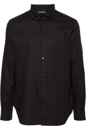 Emporio Armani Camisa con logo en jacquard