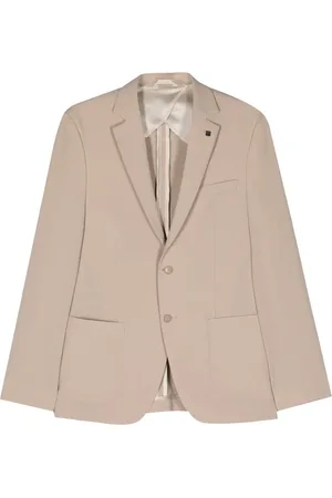 Karl Lagerfeld Blazer de tejido seersucker con botones