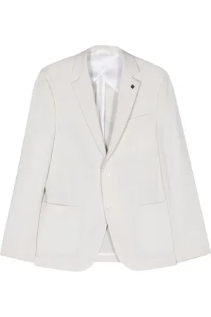 Karl Lagerfeld Blazer de tejido seersucker con botones
