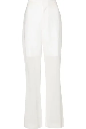 Victoria Beckham Pantalones rectos semitransparentes
