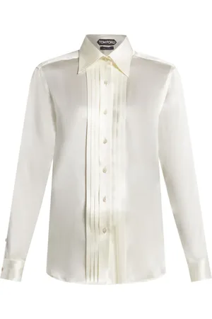 Tom Ford Camisa de seda plisada
