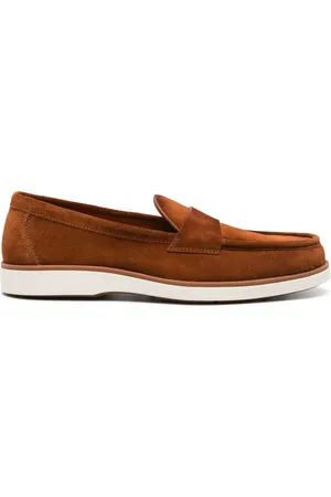 santoni Mocasines penny de gamuza