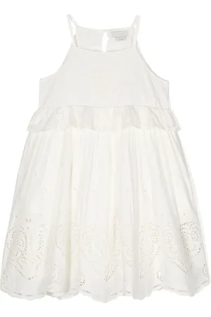 Stella McCartney Vestido con bordado inglés
