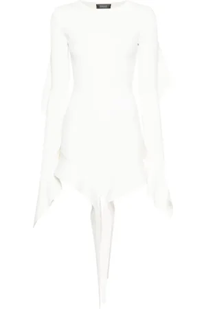 MUGLER Vestido midi con detalle drapeado